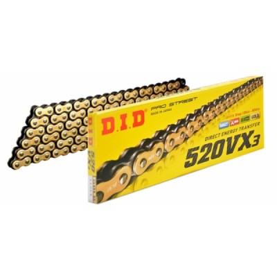 DID drive chain DID 520 VX3 G&B X-ring GOLD – 120 links