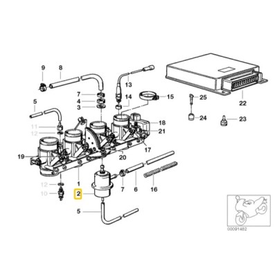BMW K75 K100 8V Fuel Pressure Regulator