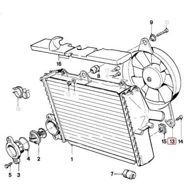 Radiator Cooling Fan / Mount Upgrade 17401461579 BMW K75 K100 K1100