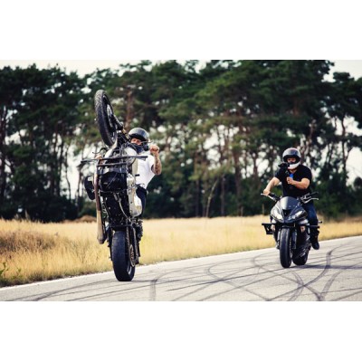 Crash cage - engine guard crash bar Harley Davidson Dyna (1994-2005) Stunt Club Style Custom