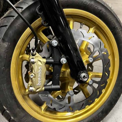 Upgrades Caliper Adapter Bracket Brembo-100mm Harley Davidson Dyna Softail Touring – Left