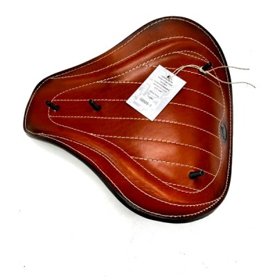 Brown Seat + Saddlebag Custom Set for Bobber Chopper Harley Davidson Leather Solo Bag
