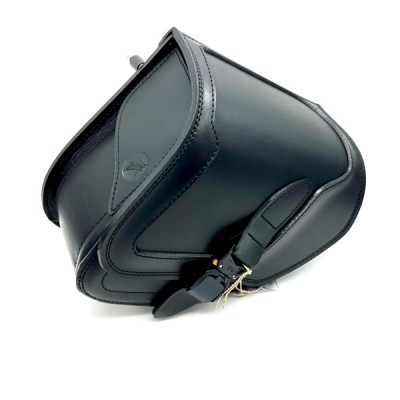 Black Saddlebag Custom + Frame for Indian Boober Twenty Rogue Sixty (20017-2024) Leather Solo Bag