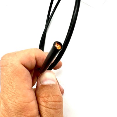 Two Battery Power Cables 6mm2 with Terminal - 60cm Cafe Racer Harley Davidson Stunt Harness Motorcycle Cables