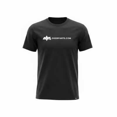 Koszulka DIXER PARTS Premium Oversize – Czarna, 190g Czesana Bawełna Stunt Dla Motocyklisty