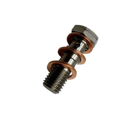 Double Brake Line Bolt M10x1.25 Stainless Steel for Two Lines