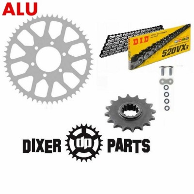 Chain drive kit 15/65 ALUMINUM + DID chain 520 VX3 – Kawasaki ZX6-R 636 (07-19) – stunt