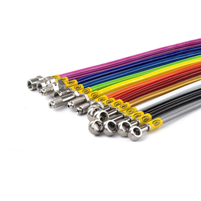 Honda CB750 F2 Twin Disc 1977- Brake Lines HEL Stainless Steel Braided