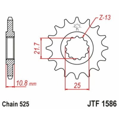 Chain drive kit 15/70 + DID chain 525 VX – Yamaha YZF R6 (03-18) – stunt