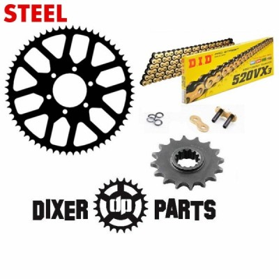 Chain drive kit 15/70 + GOLD DID chain 520 VX3 – Kawasaki ZX6-R 636 (03-06) – stunt