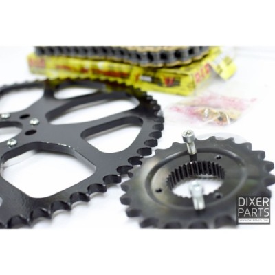 Chain drive kit 21/55 ALUMINUM + GOLD DID chain 530 VX – Harley Davidson XL XR 1200 Sportster (04-19) – stunt
