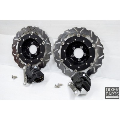 Brake set BMW R80 R100 – 300mm brake disc rotor + brake calipers Nissin brake upgrade setup