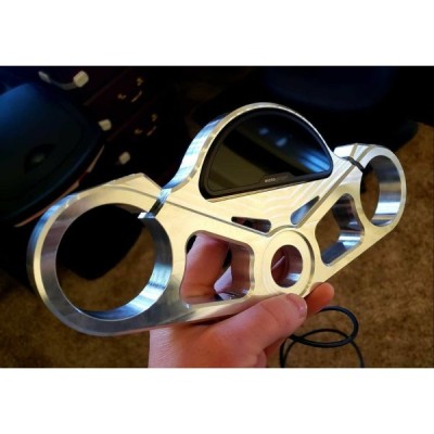 Upper triple tree clamp (yoke) BMW K75 K100 K1100 for the BMW S1000RR suspension – cafe racer + Motogadget PRO