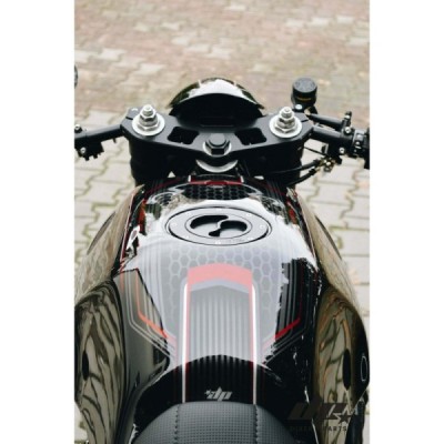 Black Fuel Filler Aircraft Cap Gas Cover BMW K75 K100 K1100 Cafe Racer Scrambler