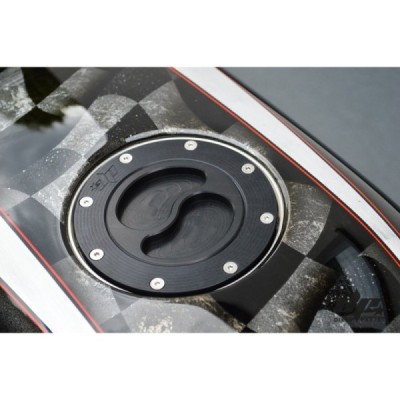Black Fuel Filler Aircraft Cap Gas Cover BMW K75 K100 K1100 Cafe Racer Scrambler