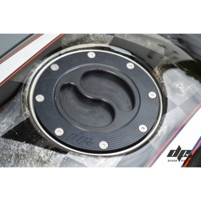 Black Fuel Filler Aircraft Cap Gas Cover BMW K75 K100 K1100 Cafe Racer Scrambler