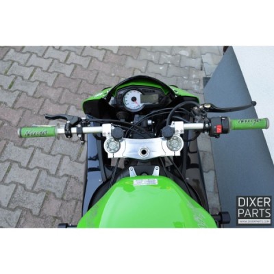 Reinforced upper triple tree clamp + 28,6mm risers Kawasaki ZX6R 636 (09-12) – stunt