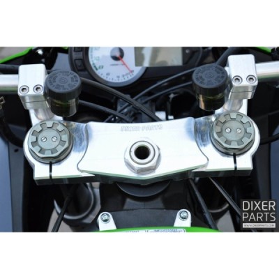 Reinforced upper triple tree clamp + 28,6mm risers Kawasaki ZX6R 636 (09-12) – stunt