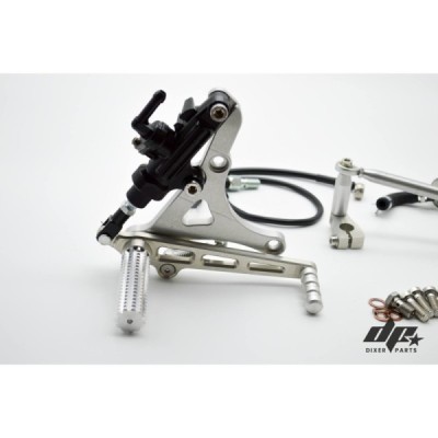 Front Rear Sets Driver’s Footrest (short, silver) BMW K100 K75 K1100 Cafe Racer