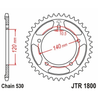Steel stunt sprocket 55t-530 for Suzuki GSX-R 1000 (01-08) SV 1000 GSF 1250 1300