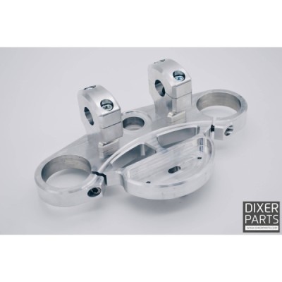 Upper triple tree clamp (yoke) + risers BMW K75 K100 K1100 for the BMW S1000RR suspension – cafe racer