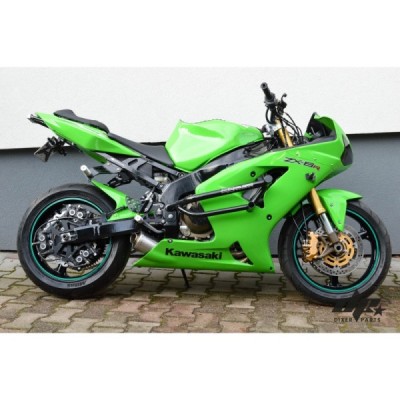 Short Exhaust Muffler Kawasaki ZX6R 636 (03-04) Stunt Drift Upgrade Tail Pipes