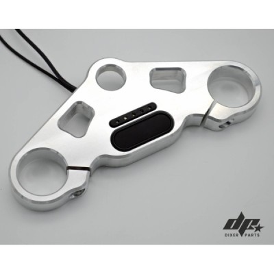 Upper triple tree clamp (yoke) BMW K75 K100 RS RT LT (82-91) cafe racer -Mini+Motosign Mini LED
