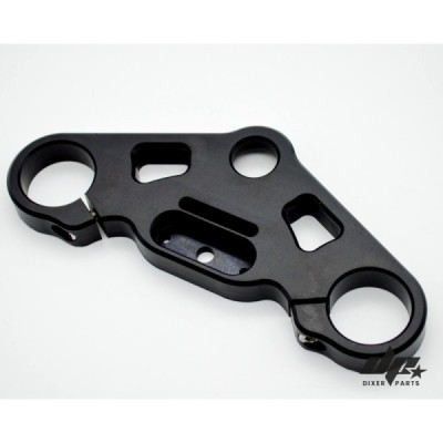 Upper triple tree clamp (yoke) BMW K75 K100 RS RT LT (82-91) cafe racer -Mini+Motosign Mini LED (black)