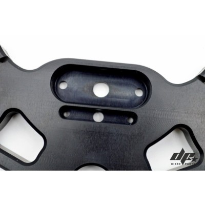 Upper triple tree clamp (yoke) BMW K75 K100 RS RT LT (82-91) cafe racer -Mini+Motosign Mini LED (black)