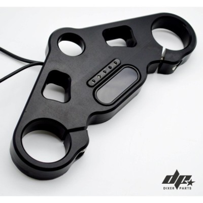 Upper triple tree clamp (yoke) BMW K1 K100 (91-92) K1100 (92-02) RS RT LT cafe racer -Mini+Motosign Mini (black)