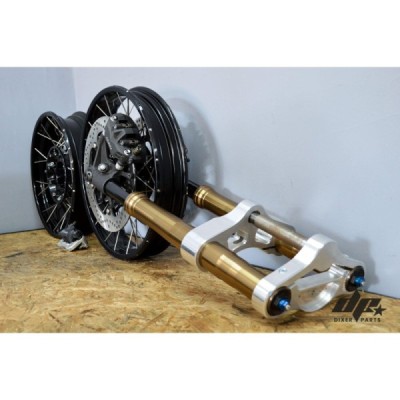 Suspension BMW K100 K75 K1100- spokes, up side down, custom yokes-cafe racer