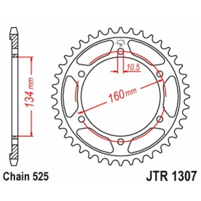 Steel stunt sprocket 50t-525 for Honda CBR 600F F4i FS PC35 (01-07) 600RR (03-23) PC37 PC40