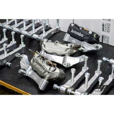 Upgrades calipers adapters bracket Brembo-100mm Harley Davidson Dyna Softail Touring left+right