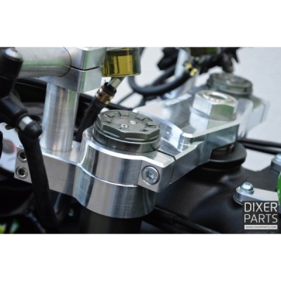 Reinforced upper triple tree clamp + 28,6mm risers Kawasaki ZX6R 636 (13-23) stunt