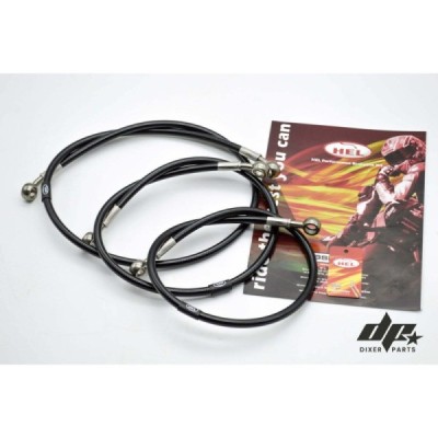 Hel steel braided brake lines kit -ZX6-R 636 F4i 954 GSX-R 675 stunt