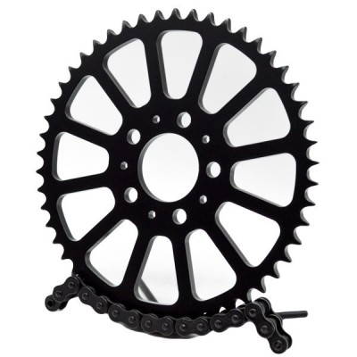 Steel sprocket 50t 530 Harley Davidson Dyna FXD Glide Sportster 883 1200 1450 1600 stunt club style