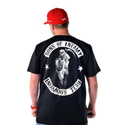 T-SHIRT SONS OF INFAMY – BLACK – Infamous Team Infms Stunt STICKERS
