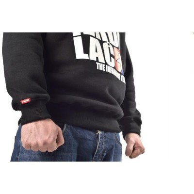 CREWNECK SWEATSHIRT TRZEBA ZAPIERDALAĆ BLACK | GREY – Infamous Team Infms Stunt STICKERS
