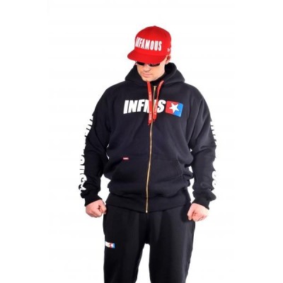 HOODIE ZIP INFAMOUS BLACK – Infamous Team Infms Stunt STICKERS