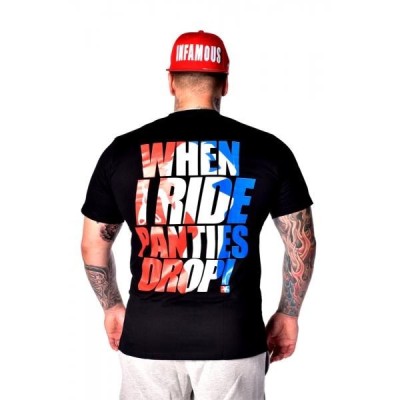 T-SHIRT WHEN I RIDE – BLACK – Infamous Team Infms Stunt STICKERS